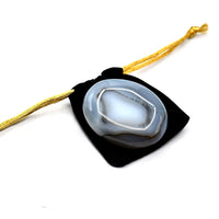 Dendrite Agate Palm Stone - Pocket Massage Worry Stone for Natural Body Chakra Balancing, Reiki Healing and Crystal Grid Dendrite Agate