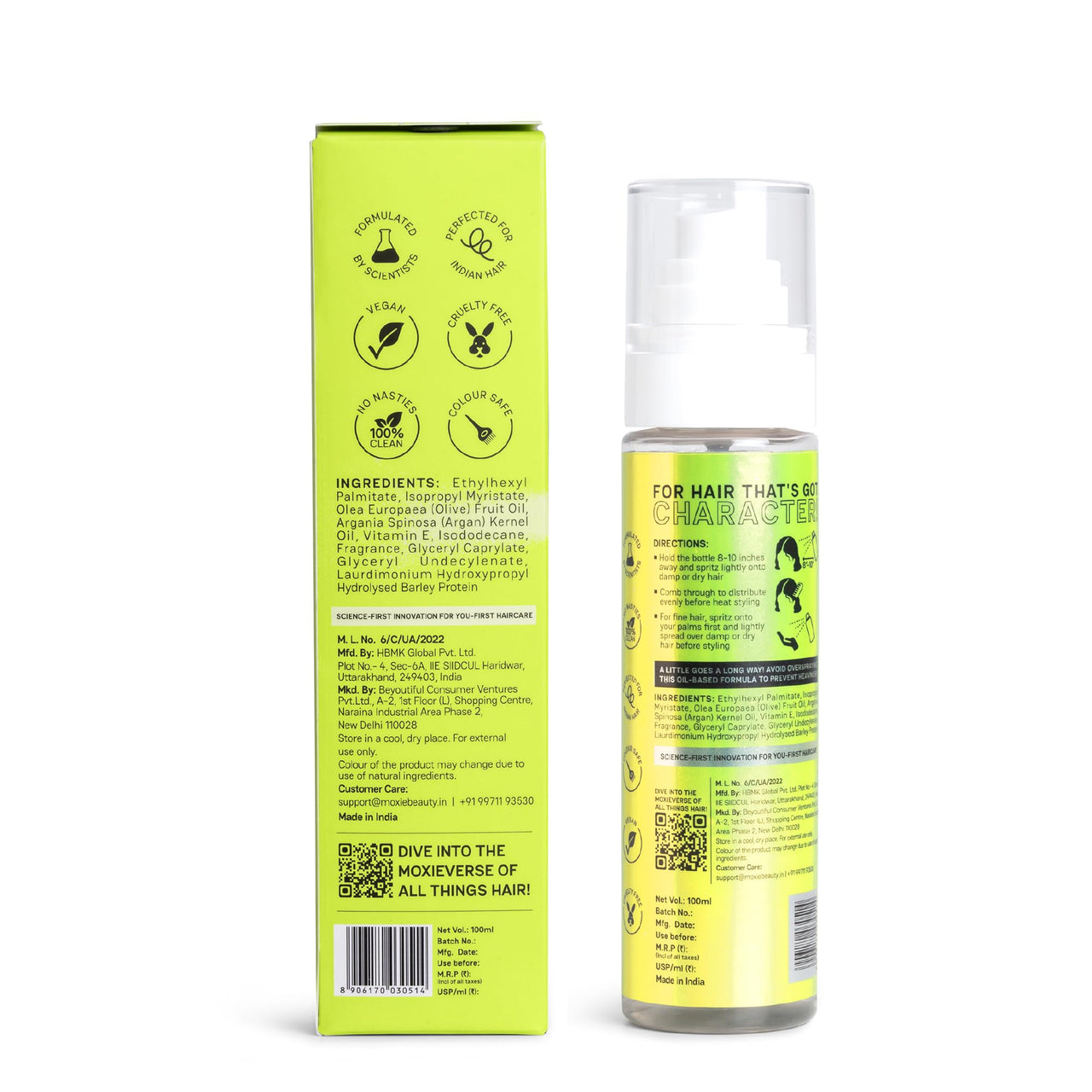 Moxie Beauty Firefighter | Heat Protection Spray | Damage Defense & Lasting Shine | 100ml