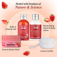 Bryan & Candy Strawberry Body Care Heart Collection ,Gift Set for Women and Men
