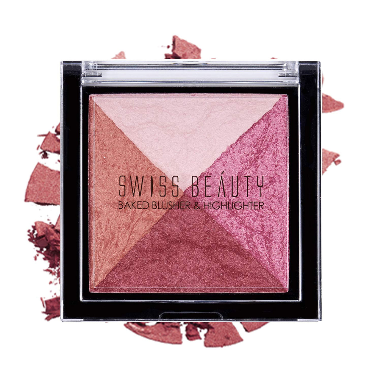 Swiss Beauty Baked Blusher & Highlighter, Face MakeUp, Multicolor-02, 7g and Swiss Beauty MakeUp Fixer Natural Aloe Vera with Vitamin-E, Face MakeUp, White, 50ml