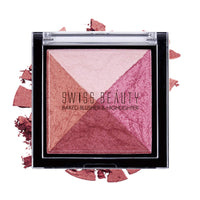 Swiss Beauty Baked Blusher & Highlighter, Face MakeUp, Multicolor-02, 7g and Swiss Beauty MakeUp Fixer Natural Aloe Vera with Vitamin-E, Face MakeUp, White, 50ml