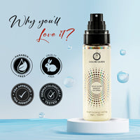 Colors Queen Gold Glow Makeup Fixer Spray – 100 ml | Long Lasting Makeup Setting Spray for Face Makeup | Lightweight & Non Greasy Makeup fixer Spray after Makeup, Infused with Aloe Vera Extracts