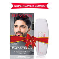 REVLON Top Speed Hair Color For Men - Natural Black 70M (with Outrageous Conditioner 190 ml) (3S10978E16463170)