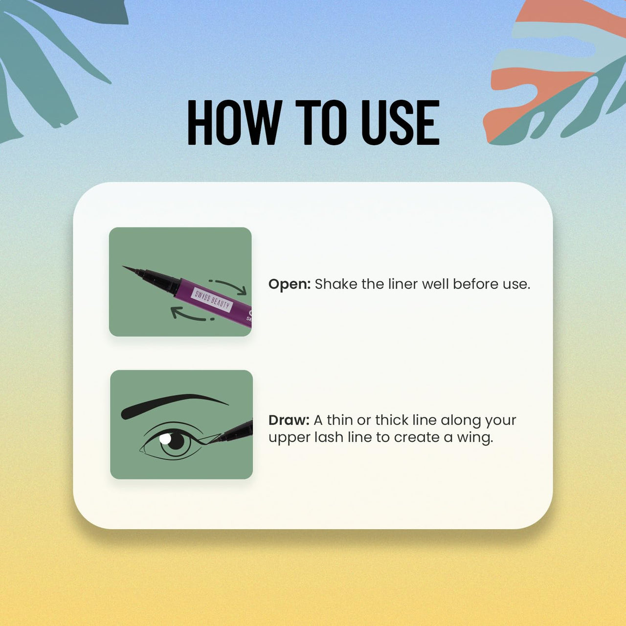 Swiss Beauty Colour Me Bright Matte finish Sketch Eyeliner with soft pen tip applicator | Quick Drying | Waterproof, smudge-proof eyeliner | Shade - Basic White, 0.7ml