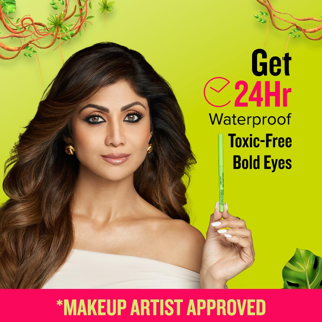 Daily Life Forever52 Amazonic Black Kajal (2pcs) 24Hr Long Stay | One Stroke Smooth Glide | Waterproof, Smudgeproof & Fadeproof | Intense Matte Finish - Safe for Eyes
