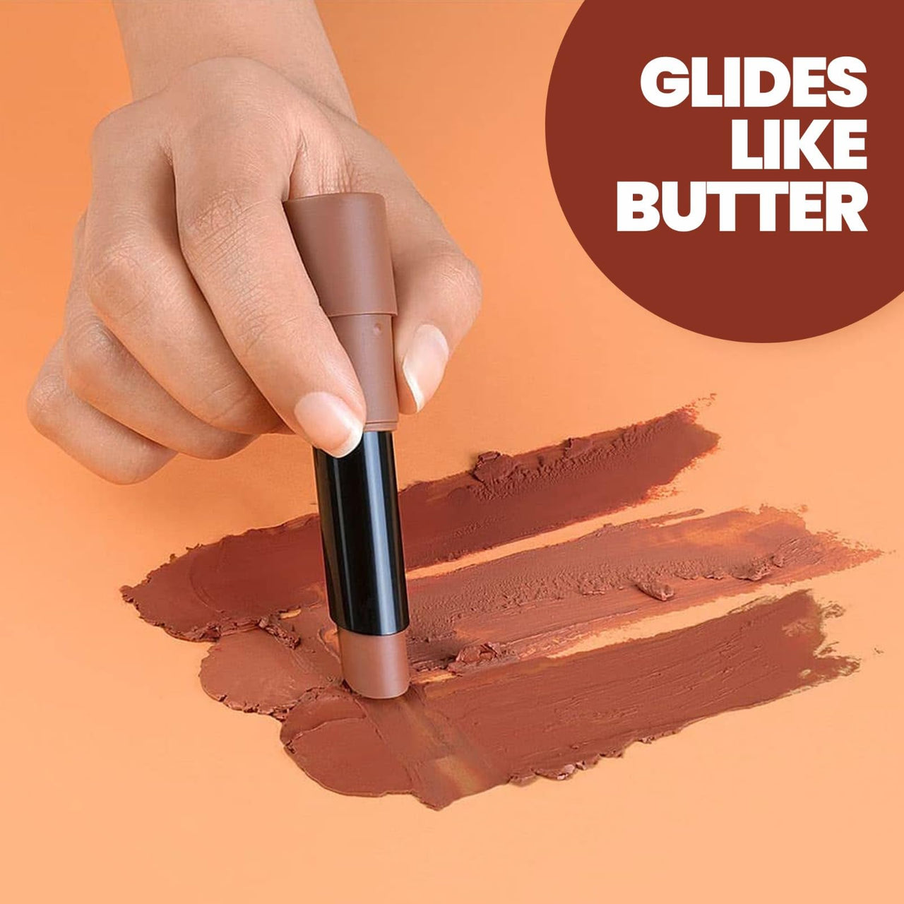 MARS Matte Box Set of 3 Lipsticks for Women (3x3.2 gm) (04-Brown) Matte Lip Liner | One Swipe Smooth Application | Long Lasting Lip Pencil (1.4gm) (15-MUDDY BRICK)