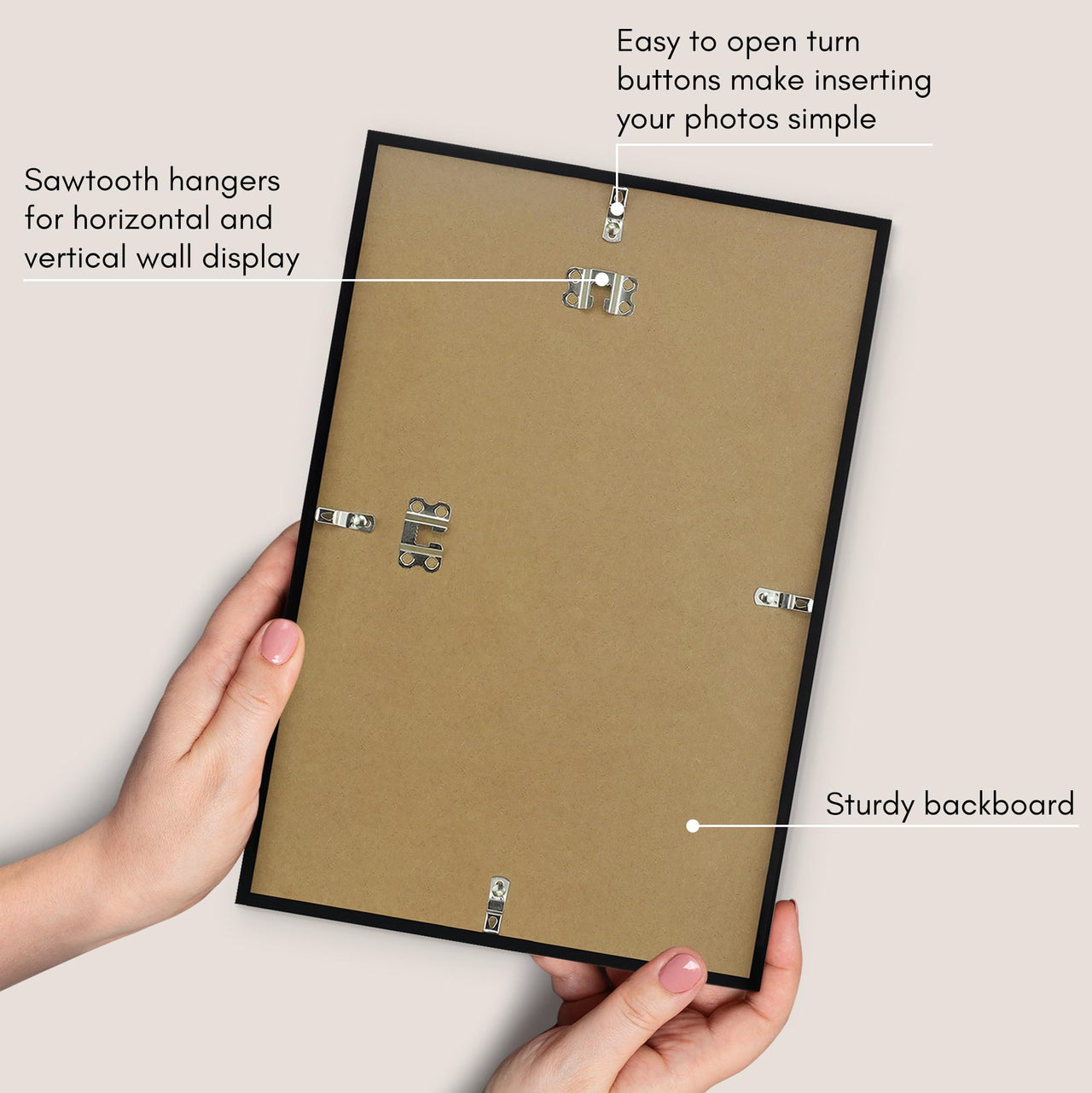 Americanflat 10x15 Picture Frame in Black - Thin Border Photo Frame with Polished Plexiglass - Wall Picture Frame with Hanging Hardware Included for Horizontal or Vertical Display Format