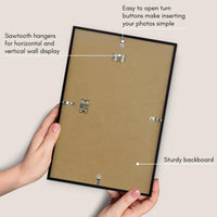 Americanflat 10x15 Picture Frame in Black - Thin Border Photo Frame with Polished Plexiglass - Wall Picture Frame with Hanging Hardware Included for Horizontal or Vertical Display Format