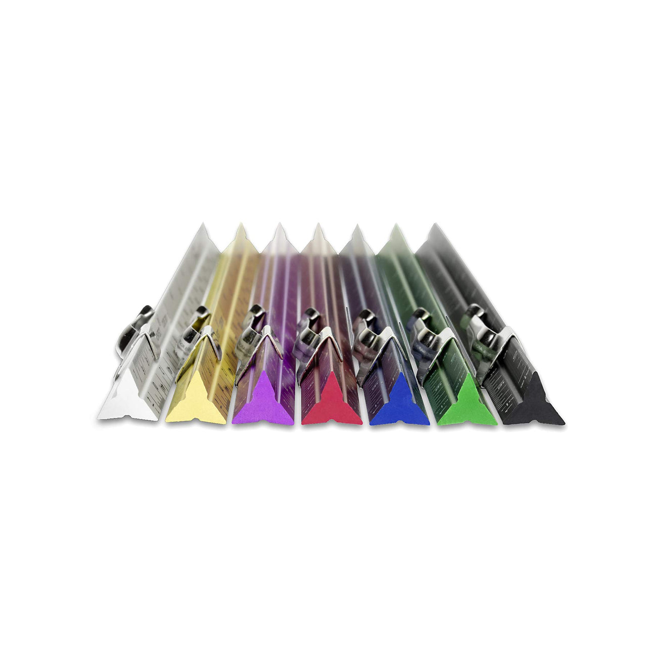 Alumicolor Aluminum Engineer Pocket Scale With Clip, 6IN, Black 6 Inch Engineer With Clip