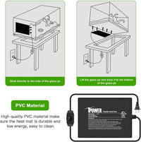iPower 6 by 8-Inch Reptile Heat Mat with Temperature Adjustable Controller Knob, LCD Digital Aquarium Thermometer, Under Tank Warmer Terrarium Heat Pad for Reptiles and Amphibians 6 X 8 Inch Pad with Adjust Knob+ Thermometer