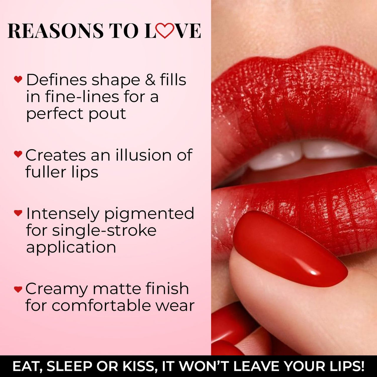 Just Herbs Fill & Define Lip Liner with Shea Butter and Coconut Oil Transfer Proof Long Lasting Creamy Matte Finish Lip Liner (Fiery Pink, 0.3g)