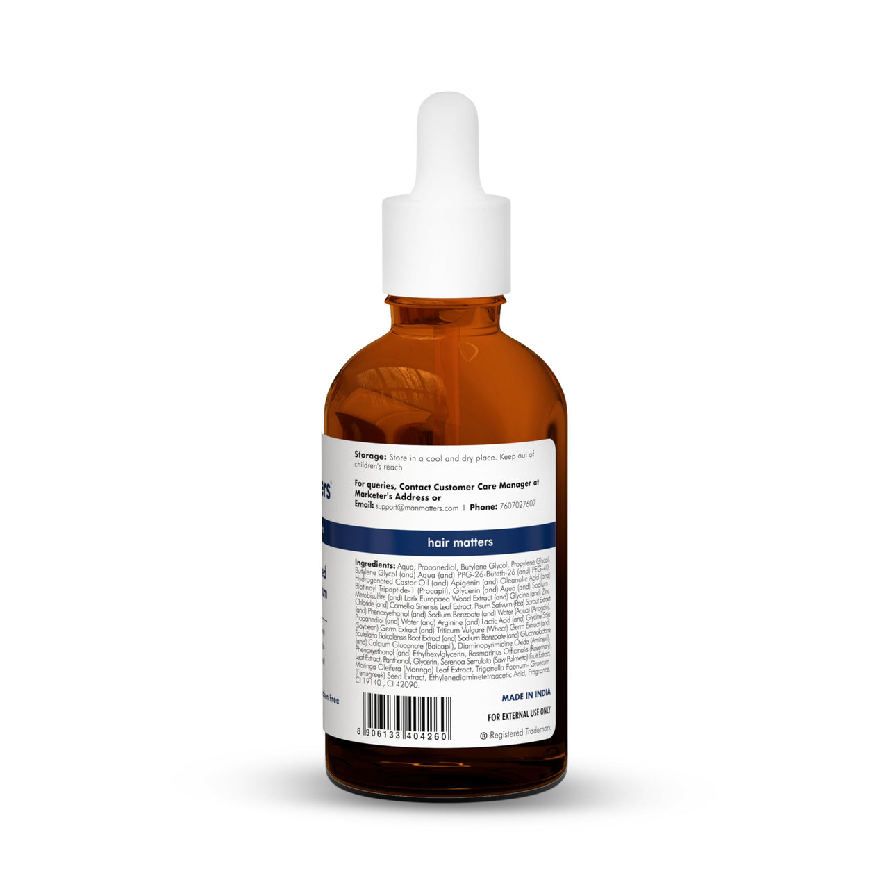 Man Matters Advanced Hair Growth Serum | With 23% Actives | Redensyl, Anagain, Aminexil, Rosemary Oil | Promotes Hair Growth, Increases Hair Density & Thickens Hair | Paraben & Sulfate Free | 50ml