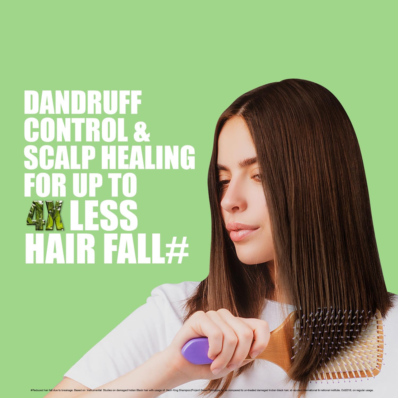 Kesh King Organics Neem & Bhringraj Anti Dandruff shampoo, reduces hairfall, certified organic ayurvedic formula for flake free healthy scalp, sulphate & paraben free, 300ml