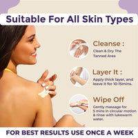 Sanfe Detan Cream Instalite Detan Wipe Off 100 gm | With Glycoclear Technology | 1 Tone Brighter in 10 mintues | For Legs, Arms, Underarms and Back | Detan Cream Pack for Tan Removal & Glowing Skin
