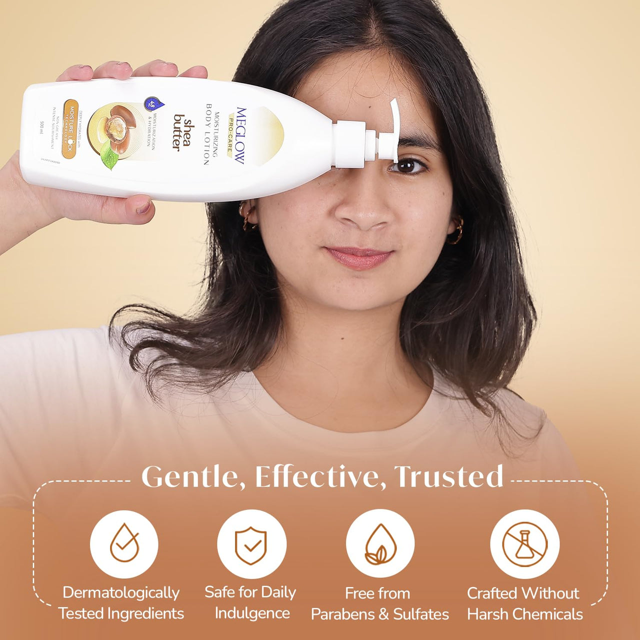 Meglow Pro-Care Moisturizing Body Lotion | Refreshing Moisturizer for Women & Men | Hydrating Lotion for All Skin Types-500ml