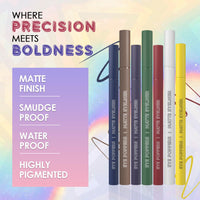 Glam21 Eye Poppers Matte Eyeliner |Smudge Proof and Waterproof Formula | Pen Style Design | Bold & vibrant Shades | High Pigment up to 12 hours | Brownie-0.5gm