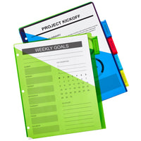 Avery Dividers for 3 Ring Binders, 5-Tab Binder Dividers, Two-Pocket Plastic Binder Dividers, Insertable Big Tabs, Multicolor, 3 Sets (71906)