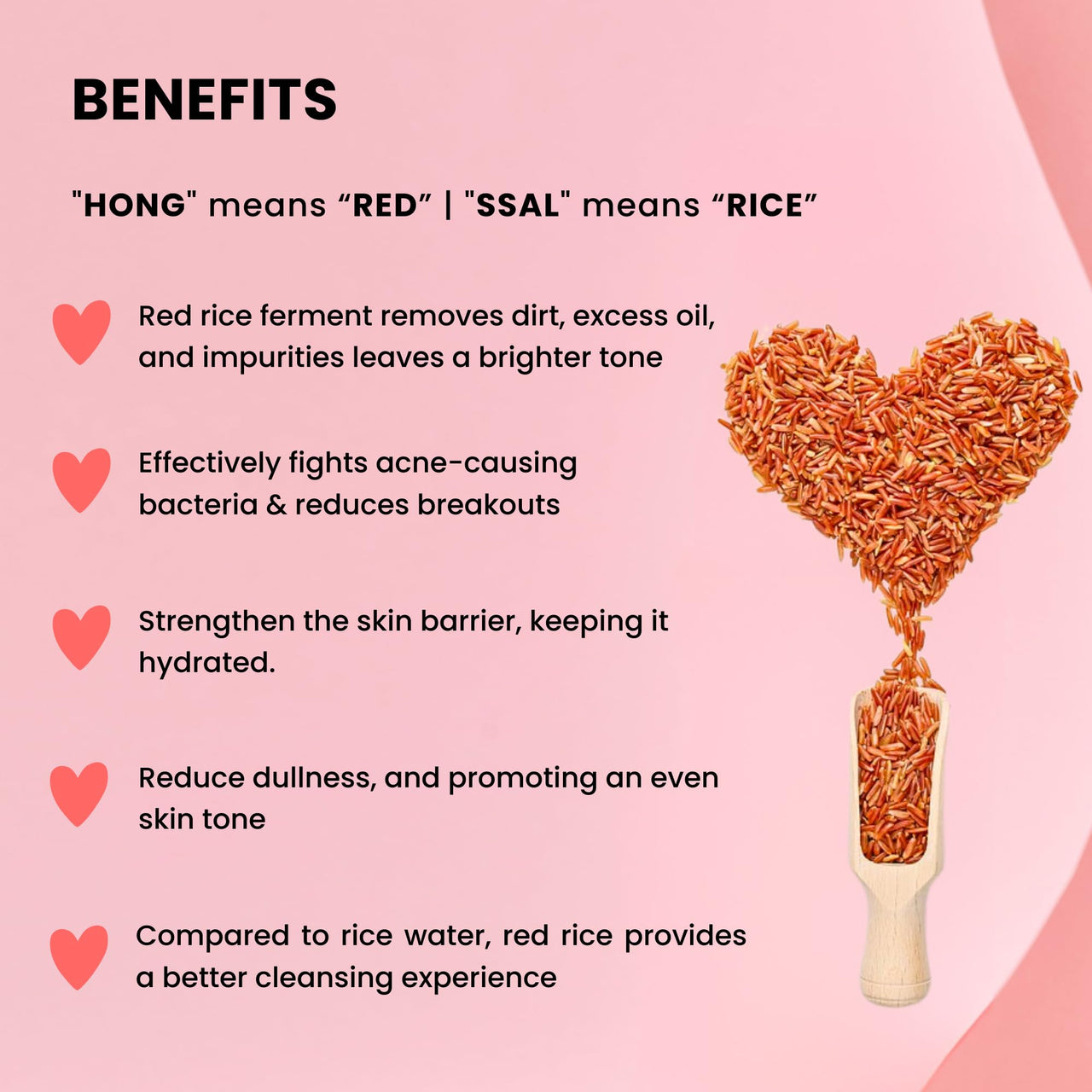 Mirabelle Korea Hong Ssal Red Rice Deep Cleansing Face Wash for Glowing Skin 150 ML | cleanser for women & men | Korean Skin Care