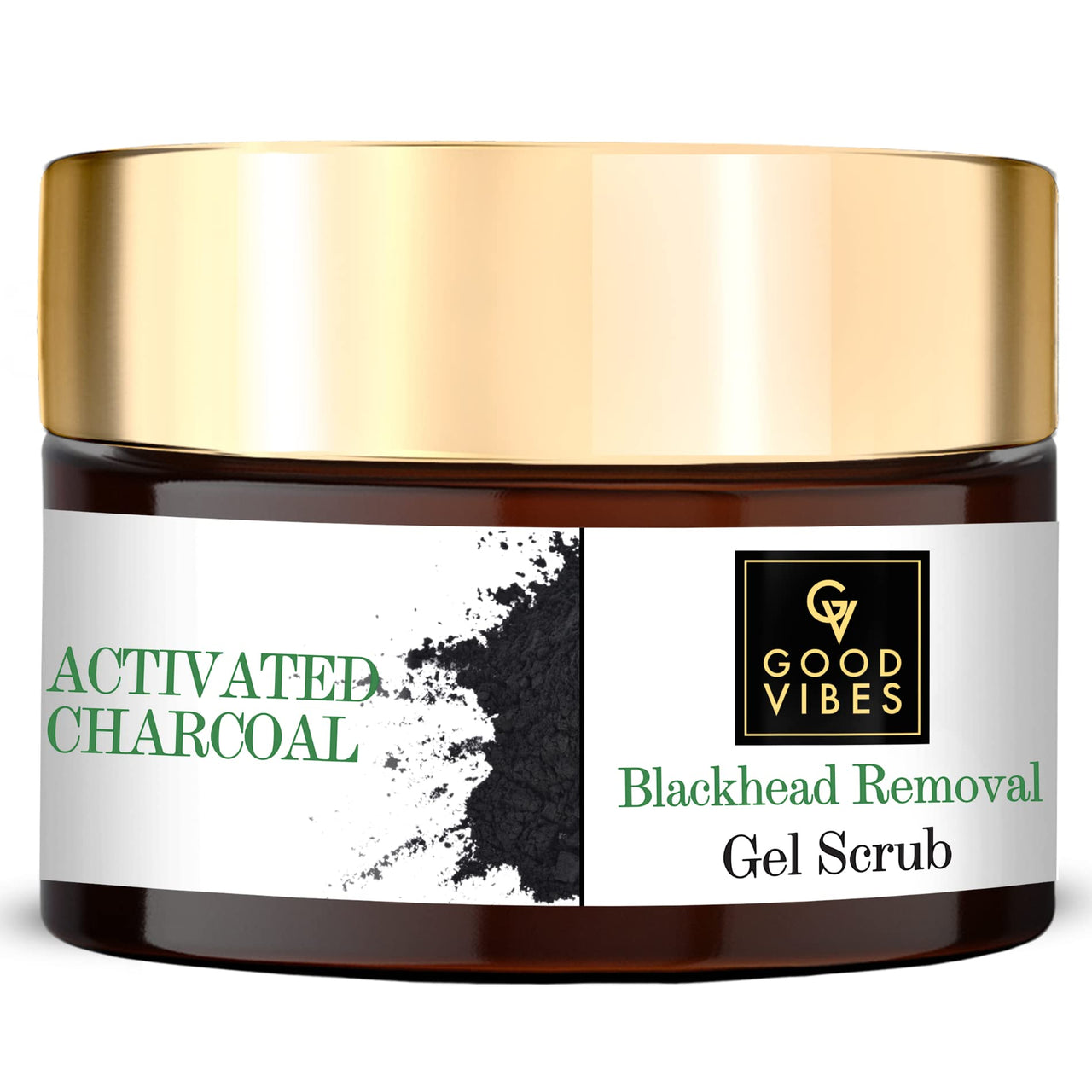 Good Vibes Activated Charcoal Blackhead Removal Gel Face Scrub, 50 g | Exfoliation & Anti-Acne | Deep Pore Cleansing, Moisturizing Scrub For All Skin Types | No Parabens, Sulphates, Mineral Oil