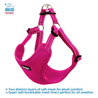 Best Pet Supplies Voyager Adjustable Dog Harness with Reflective Stripes for Walking, Jogging, Heavy-Duty Full Body No Pull Vest with Leash D-Ring, Breathable All-Weather - Harness (Fuchsia), XS