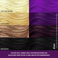 2.Oh! Italian- Violet Hair Color DIY Kit | Semi Permanent Hair Color + Hair Bleach for Hair Color | Hair Highlights for Women & Men | Hair Bleach with Plex & Argan oil| Lightening Kit