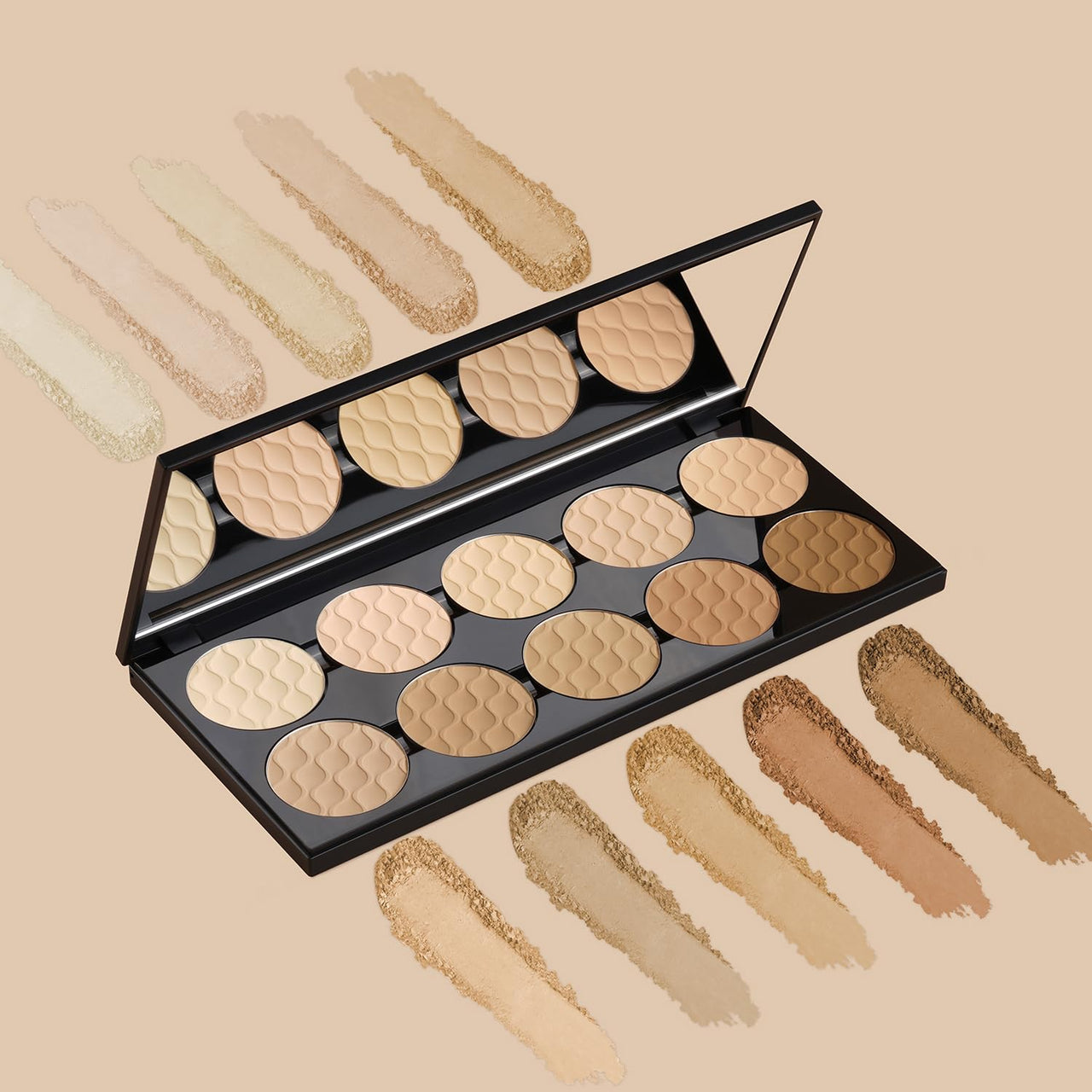 PAC Studio HD Pressed Foundation Suitabe Full Coverage for All Skin Types X10 - [P],Matte Finish