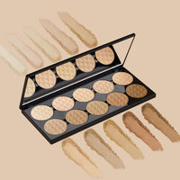 PAC Studio HD Pressed Foundation Suitabe Full Coverage for All Skin Types X10 - [P],Matte Finish