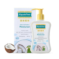EQUALSTWO Baby Moisturizer, 200ml, 100% Natural Coconut based Daily Baby Skin Care Body Lotion for Nourishing Skin, All Skin Types, PH 5.5, Dermatalogically Tested, No Parabens No Sulphates, Pack 1