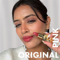 DAUGHTER EARTH Original Pink Lipstick | Vegan Plant Based Highly Pigmented Natural Lightweight Non Drying Lip Color | Long Lasting Phytonutrient Lipstick With Vit E & Bakuchiol | UV Protection | 4g