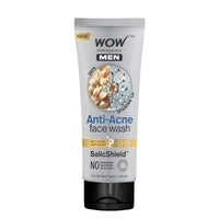 WOW Skin Science MEN OAT EXTRACT + 2% SALICYLIC ACID Anti-Acne Face Wash | Targets Acne & Prevents Breakouts | SalicShield™ Technology | No Sulphates, Parabens or Silicones | 100ml