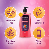 Santoor Brightening Shower Gel 750ml With Natural Saffron & Marigold Extracts| For Men & Women| For Glowing Skin| Suitable For All Skin Types| No Parabens| No Silicones