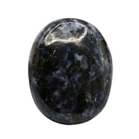 Indigo Gabbro Jasper Palm Stone - Hot Massage Worry Stone for Natural Body Chakra Balancing, Reiki Healing and Crystal Grid Indigo Gabbro Jasper