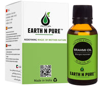 Earth N Pure Brahmi Oil for Hair, Cold Pressed, Natural and Therapeutic Grade - 30 ML