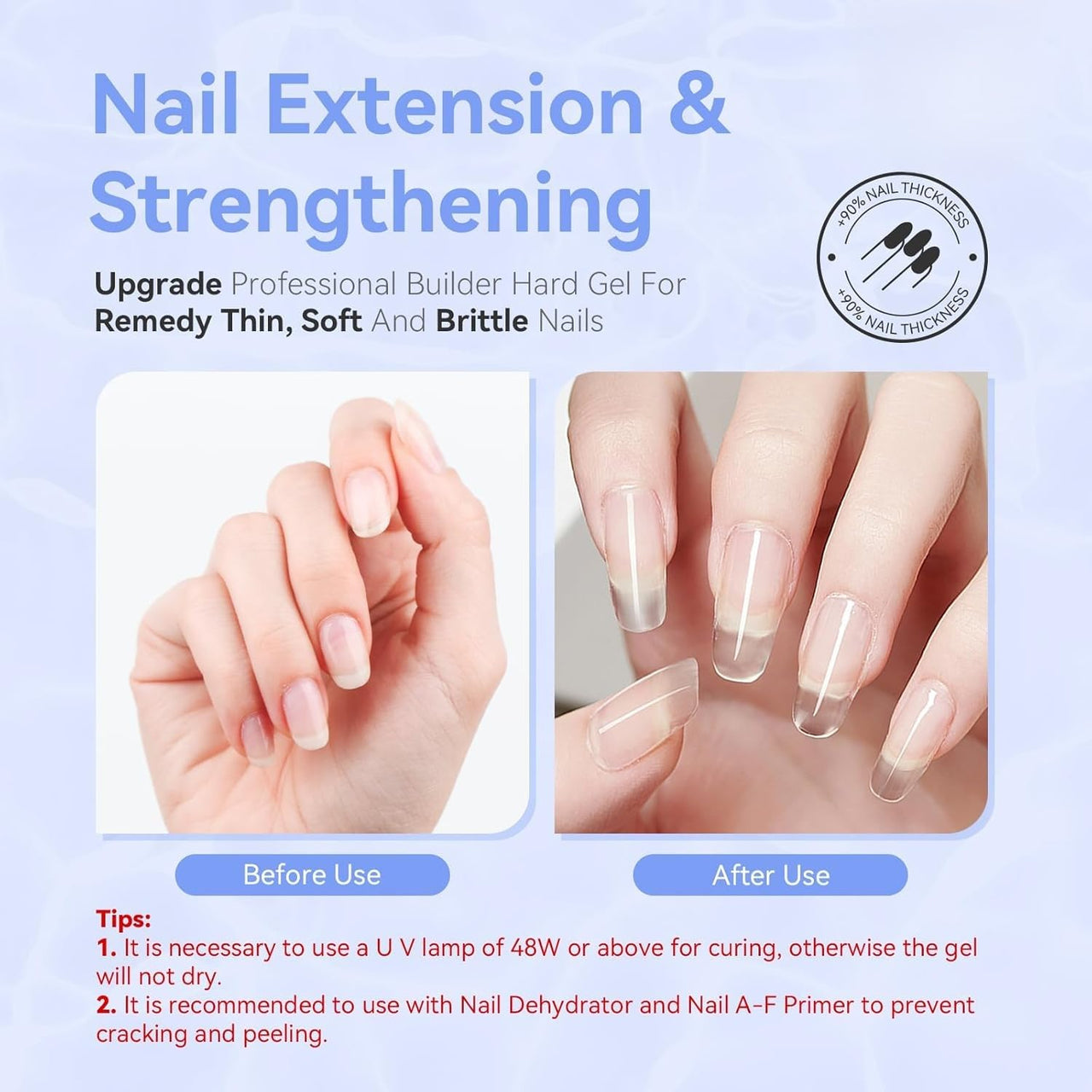 Bolt Bee Professional Builder Gel for Nails - 15ml Nail Extension Gel, Strong UV/LED Soak Off for Nail Sculpting, Durable Nail Enhancement for Salon & Home Use (White)
