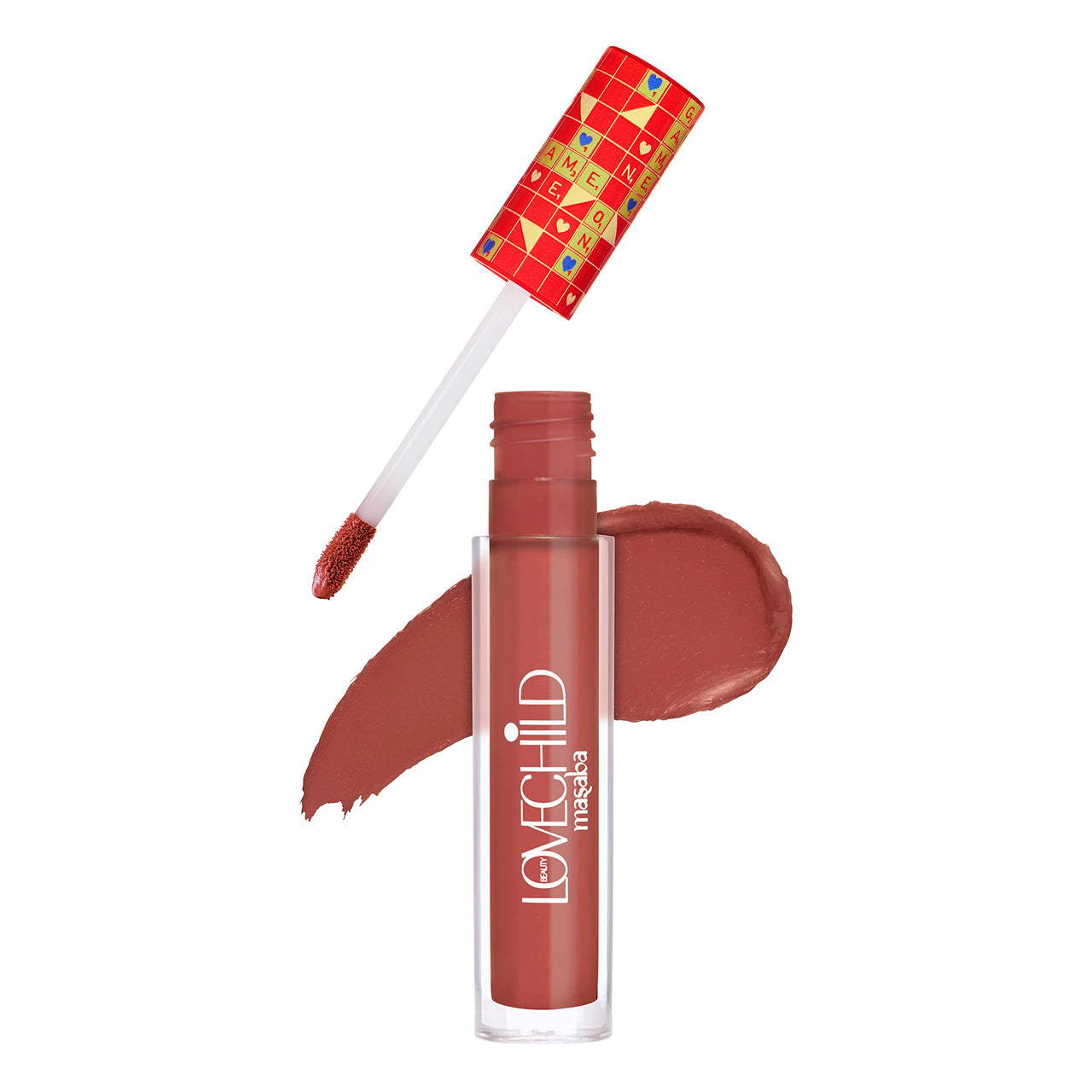 LoveChild Masaba Game On! - Double Star - Mad Matte Liquid Lipstick, Youthful Nude Velvet Smooth, Non-Sticky, Hydrating & Moisturising, Lipsticks For All Skin Tones, 5Ml