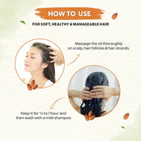 INDUS VALLEY Roghan Badam Sweet Almond Oil for Hair & Skin No Mineral Oil & Sulphate - Set of 2 (100ml*2=200ml)