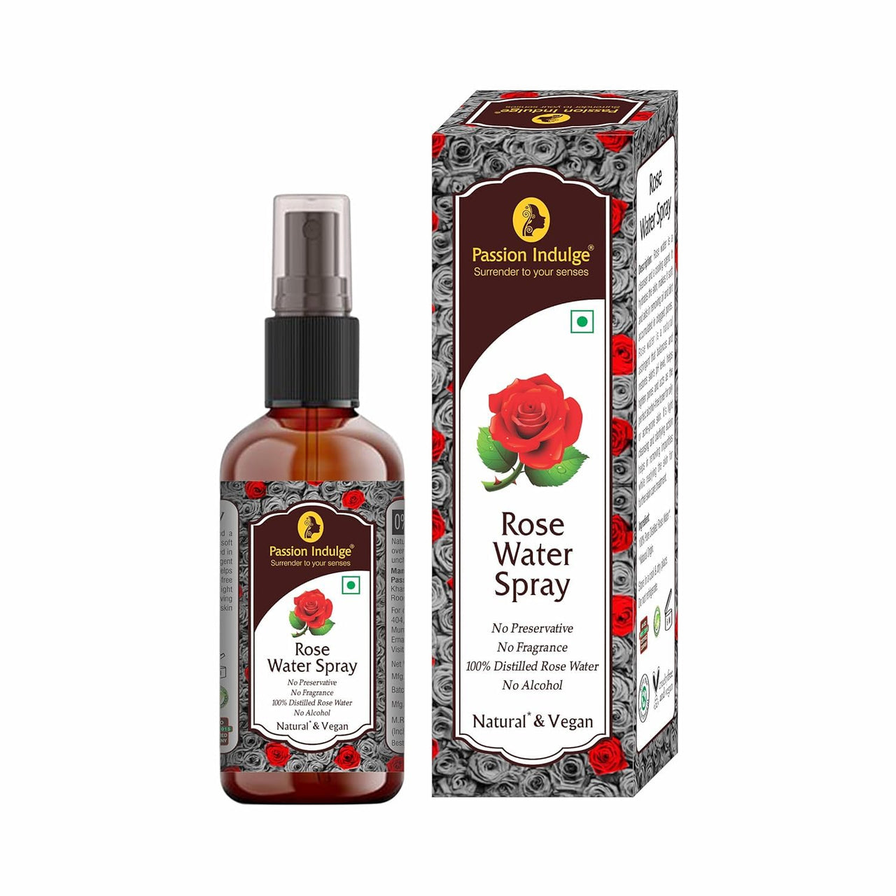 Passion Indulge Natural Pearl Light Cleanser 100ml & Rose Water for Makeup Remover 200ml Combo Pack For Clear Complexion, Skin Brightening