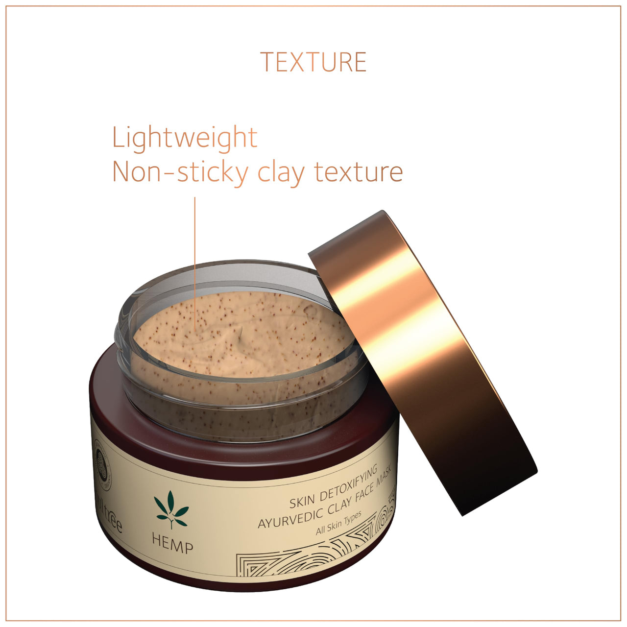 SoulTree Hemp Skin Detoxifying Ayurvedic Clay Face Mask - 50g