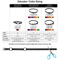 Educator Biothane Dog Collar, Waterproof, Odorproof, Metal Buckle and D Ring, Adjustable for Custom Fit, Cool and Comfortable, for Small, Medium, or Large Dogs, 1-Inch, Black 1