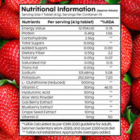 The Plant Fix Plix Glutathione Tablets With Vitamin C For Clear And Youthful Skin (Strawberry)|15 Collagen Supplements |500mg L-Glutathione,Vitamin E And Hyaluronic Acid,2 count,15 capsules