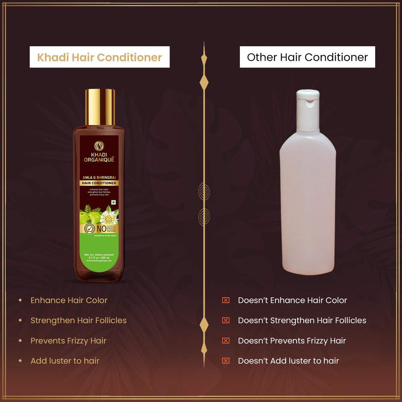 Khadi Organique Amla & Bhringraj Hair Conditioner (SLS & Parabeen Free)