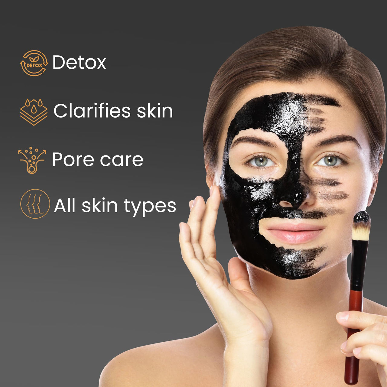 Glamveda Activated Charcoal Peel Off Mask | Cleans Pores, Removes Blackheads & Tanning | Anti Pollution | Pimples| Acne | No Parabens Enriched With Argan Oil & Vitamin E 100gm Pack Of (1)
