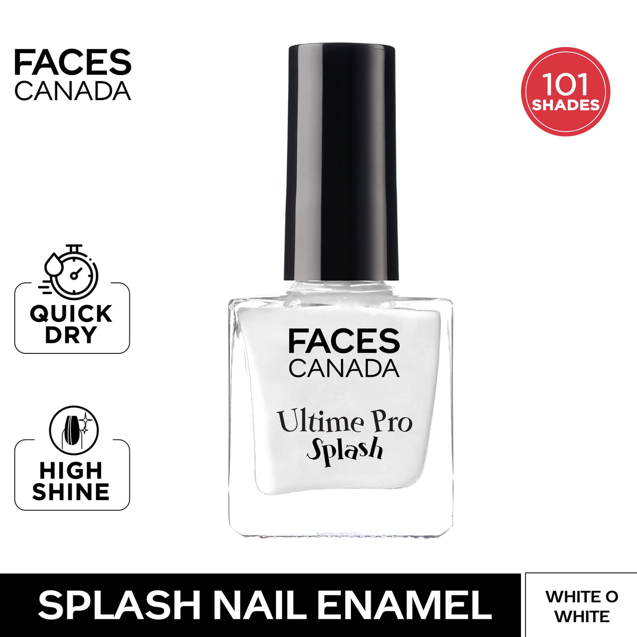 FACESCANADA Liquid Sindoor - Red, 2.5 Ml & White14 Quick Drying Glossy Finish Long Lasting No Chip Formula High Shine Nail Polish For Women Smooth Application 8 Ml