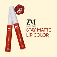 ZM Stay Matte Transfer-proof Lip Color | Matte Texture | Liquid Lipstick | Waterproof and Smudgeproof | Cruelty-free, 6 ML (Red Carpet)
