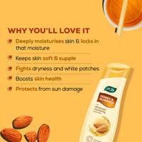 Joy Honey & Almonds Advanced Nourishing Lightweight Body Lotion 300ml With Shea Butter For Summers | Enriched with Natural Sunscreen Filters | Suitable for Normal to Dry Skin