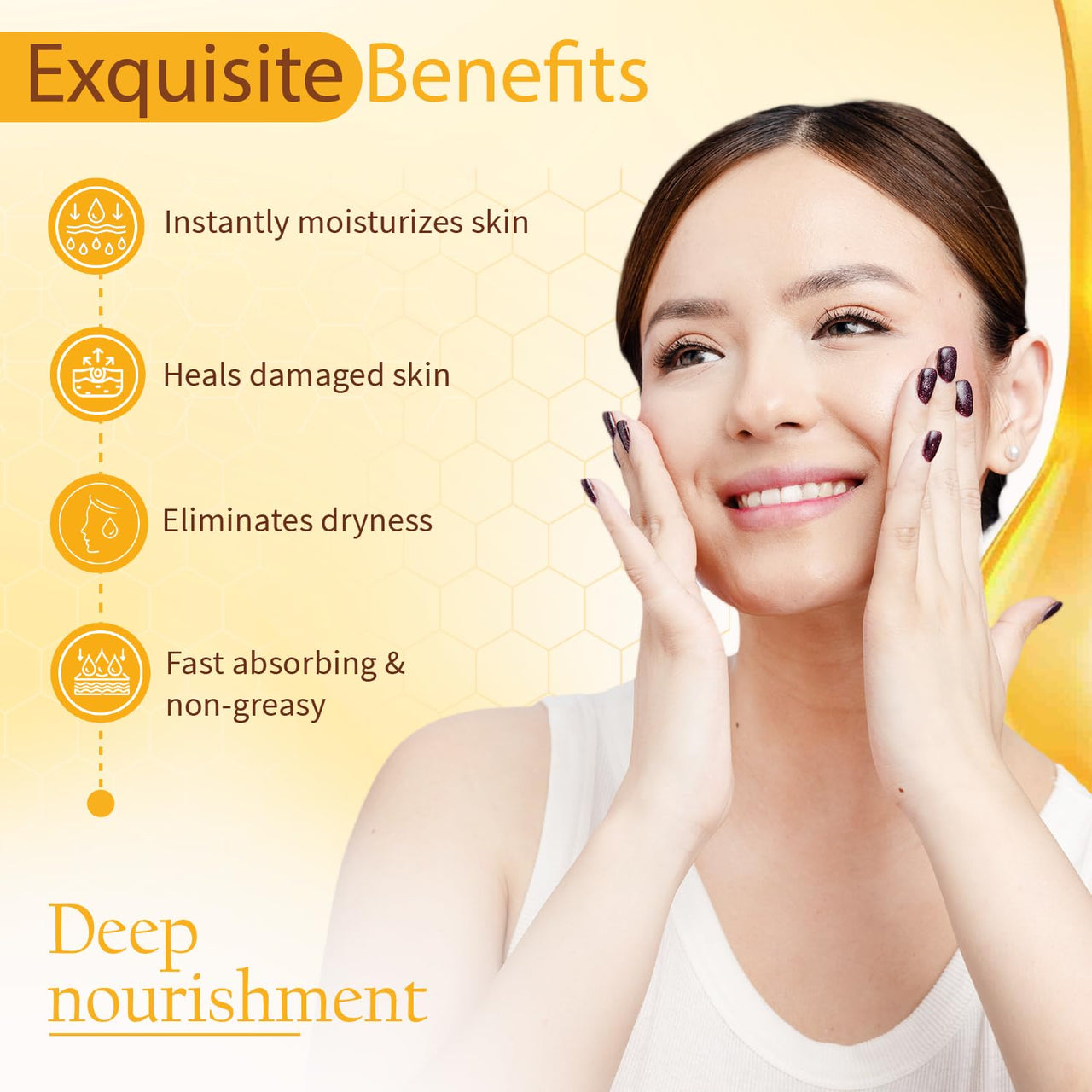 Ayouthveda Dates & Honey Moisturising Cold Cream| Deep Nourishing & Skin Hydrating Moisturizer | Removes Skin Dryness With Fast Observing & Non-Greasy Solution (Pack of 3-50g each)