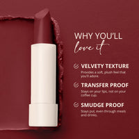 Carlton London Velvet Satin Glitterati Bullet Long Stay Lipstick |Enriched with Vitamin E, Castor oil | Intense Colour, Moisturised Lips, Smooth & Light |Upto 8 hrs - 4Gm. (Camellia)