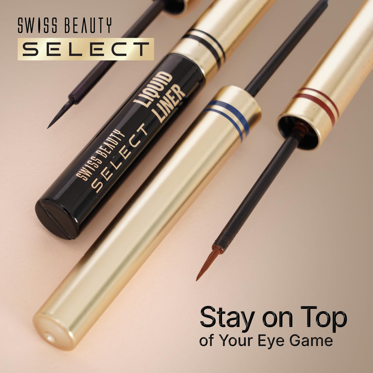 SWISS BEAUTY Select Here To Stay Semi-Matte Liquid Waterproof Eyeliner | With Precise & Pointed Tip | Smudge-Proof, Transfer- Proof | Shade- Infinite Purple| 3ml |