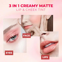 Shryoan Perfect Pout Lip and Cheek Tint Creamy Matte| Matte Lip & Cheek Tint with Easily Blendable and Light Weight, & Cruelty-Free (10g) (Shade 04)