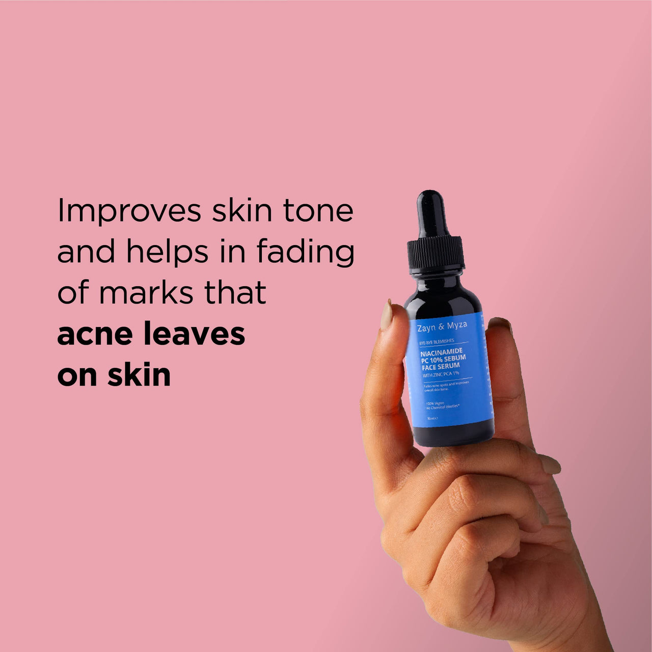 ZM Zayn & Myza 10% Niacinamide Serum With Zinc | Face Serum for Acne Marks, Blemishes, Pigmentation & Oil Control | Serum For Pimples & Acne Prone Skin - 30 ml